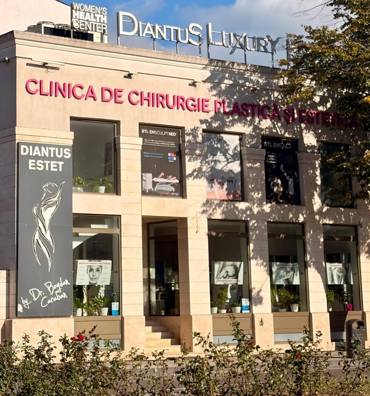 Fațada clinicii Diantus Estet, Clinica de Chirurgie Plastică și Estetică, Constanța